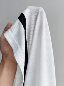 Maweii Plus Size Casual Sports Lace Patchwork Contrast Color T-Shirt - White - View 6