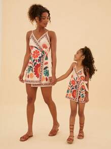 Travachic Women's Summer Boho Dress Floral Print Wrap With Knot Sleeveless Casual Dress Summer Dresses For Women Sun Dresses Beachwear Summer Dresses For Women Summer Dress Beach Outfits For Woman Summer Dress Rave Outfits Festival Vacation Outfits Woman Nashville Outfits Easter Dress Summer Dresses Spring Dresses For Women Mommy And Me Matching Outfits (Sold Separately)