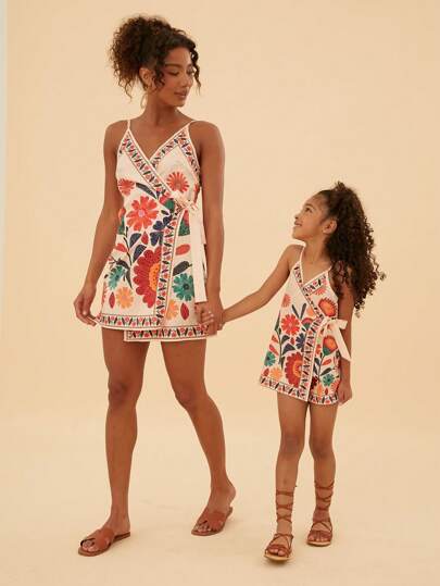 Travachic Women's Summer Boho Dress Floral Print Wrap With Knot Sleeveless Casual Dress Summer Dresses For Women Sun Dresses Beachwear Summer Dresses For Women Summer Dress Beach Outfits For Woman Summer Dress Rave Outfits Festival Vacation Outfits Woman Nashville Outfits Easter Dress Summer Dresses Spring Dresses For Women Mommy And Me Matching Outfits (Sold Separately)