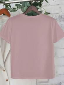 Große Größen Lässig Shirt mit Buchstaben LIMITED Edition, Heißer Diamant Muster Rundhals Lässig Grafik T-Shirt Damen Top