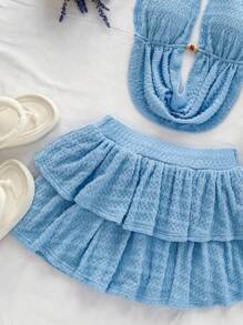 Soleia Women Two Pieces Outfits For Daily Wear - Blue - View 6