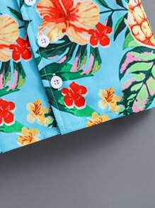 2pcs Toddler Infant Baby Boys Vacation Green Tropical Plant Pattern Short Sleeve ShirtElastic Waist Shorts Set, Kid Clothes. Toddler Clothes, Toddler Shirt, Toddler Short ,Baby Set, 6M-3T Toddler Boy Vacation Clothes Baby Boys Clothing Vacation Toddler Boys Vacation Outfits Toddler Boy Beach Clothes Baby Boy Hawaiian Shirt