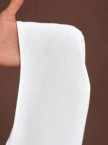 Slaydiva 秋冬款大码黑色修身无袖紧身衣 - 白色 - 查看 8