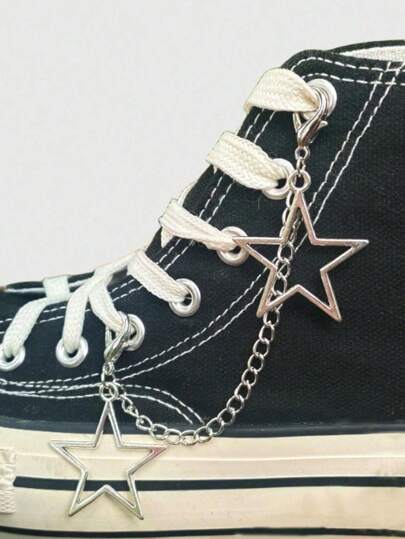 Grunge Punk 1 pièce Accessoire de chaussure à charme en forme d'étoile punk hip hop DIY