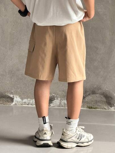 3 件套青少年男孩宽松休闲梭织网色休闲简约基本百搭纯色运动工作服短裤多色多件套，买一送二，买三送一适合春夏季节