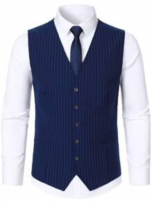 Manfinity Mode Ensemble 2 pièces gilet rayé et pantalon de loisir pour homme
