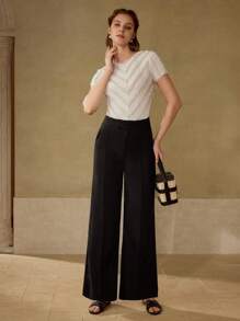 MOTF PREMIUM 粘纖混紡寬幅正裝褲