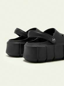 Cuccoo New EVA Bottom Cute Cartoon Closed Toe Clogs Women, Non-Slip Wear-Resistant Slide Sandals - Black - View 8