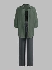 SHEIN Maternity Two Pieces Suits - Multicolor - View 10