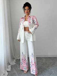 Modelyn Women Two Pieces Outfits For Daily Wear Fall Cloth For Women - Pink - View 6