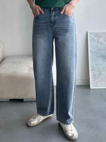 DAZY Men's Casual Straight Leg Distressed Pocket Denim Jeans, Spring - Blue - View 3