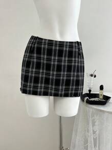 Elamini 女士格子印花拉链夏季休闲时尚短裤 - 彩色 - 查看 6