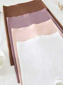 SHEIN 4pcs/Set Casual Plain Seamless High Waist Women Briefs - Multicolor - View 5