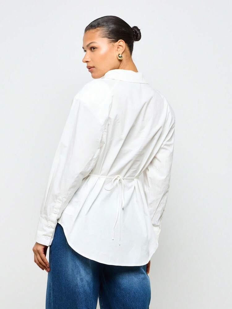 Oversized Shoulder Pad Shirts Polo Shirts For Women
