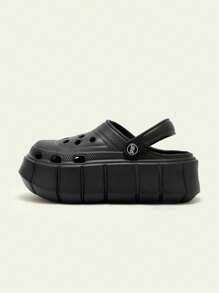 Cuccoo New EVA Bottom Cute Cartoon Closed Toe Clogs Women, Non-Slip Wear-Resistant Slide Sandals - Black - View 6