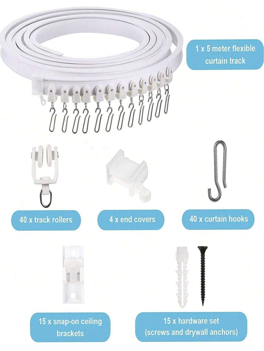 Curtain Track Curved Track Bendable Curved Curtain Slide With ...