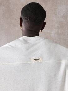 SUMWON Essential Crop Fit Short Sleeve Oversized T-Shirt Urban Streetwear Basic Athletic Gym Everyday Casual Summer Spring Top Boxy Premium - Beige - View 4