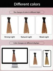 Boho Braids Ombre Pre-Looped Top Dreadlocks Extensions 100% Human Hair Permanent Dreads For Men And Women (8-14 Inch) Crochet Human Hair Knotless Braids - S1/27 - View 6