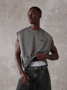 SUMWON Áo tank top không tay Elite Prime Performance dành cho tập luyện thể thao, kiểu dáng ôm sát, phong cách đường phố đô thị, thích hợp cho phòng tập gym với thiết kế độc đáo, kiểu dáng thể thao mùa hè. - Xám - Xem 4