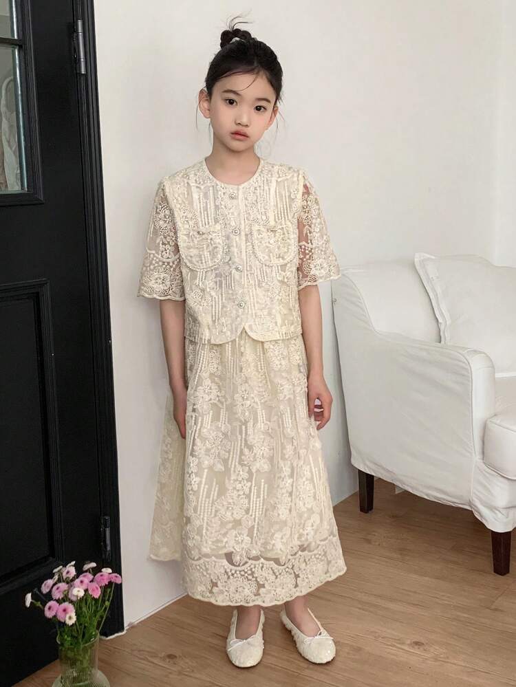 Set de 2 piezas Conjunto de ropa de otoño para niña preadolescente, ropa de vuelta al colegio