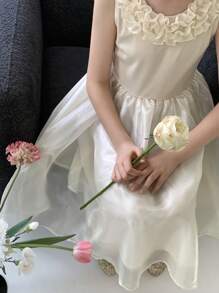 DAZY 女童夏季无袖连衣裙，返校服 - 杏色 - 查看 7