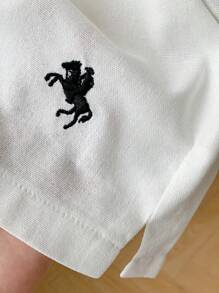 Comfortcana 大码休闲纯色马标志短裤，夏季时尚