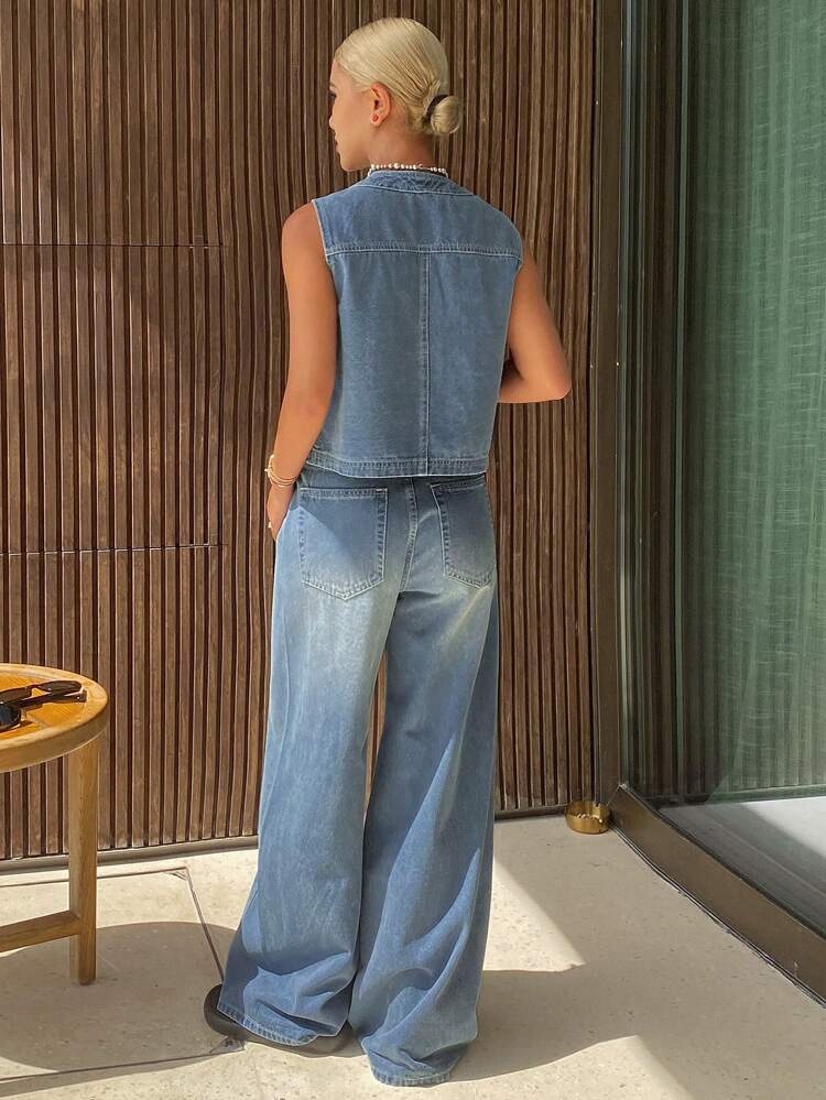 Women Denim Two Pieces Outfits
