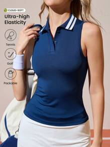 CourtClass Camiseta polo sin mangas deportiva, de moda para el verano
