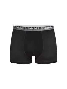 4pcs Adolescent Boys' Letter Waistband Underwear Set