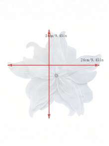 1 件珍珠装饰黑白花朵刺绣贴片优雅刺绣贴纸衣服装饰贴纸婚礼宾客服装刺绣贴纸、婚礼、婚纱、派对、毕业典礼装饰 - 彩色 - 查看 3