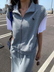 DAZY Women Two Pieces Outfits For Daily Wear,Fall Clothes - Grey - View 1