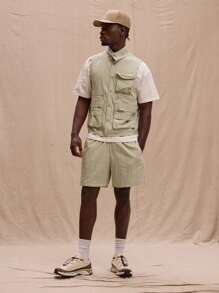 Musero سترة أساسية متعددة الجيوب ذات رقبة قمصانية لموسم الربيع والصيف، إطلالة شارع عصرية مناسبة لمناسبات عيد الفصح والمهرجانات - أخضر عسكري - مشاهدة 5