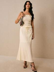 Poéselle Trang phục hai mảnh dành cho phụ nữ mặc hàng ngày - Màu Khaki - Xem 3