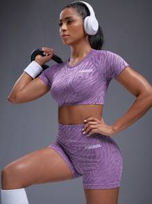 Powerista Women Sports Shorts, Fashionable And Suitable For Summer - Purple - View 7