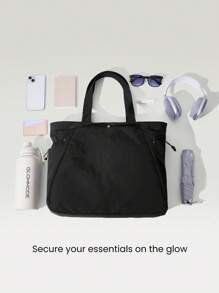 GLOWMODE 18L NylonZipper Pocketed Tote Bag Beach Travel Daily Casual Travel Bag Fall Winter