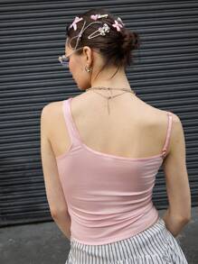 COUREZ Asymmetric Cami Top /Winter Tops Going Out Tops Casual /Y2K Sexy