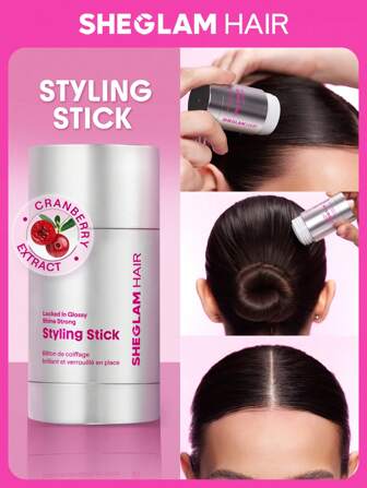 SHEGLAM HAIR Locked in Glossy Shine 強效定型棒 - 30 克，順滑髮蠟棒，飛揚控發，優雅棒，持久定型，時尚外觀，一抹即可，不粘膩不油膩，無剝落零白鑄，蔓越莓香味，適合所有髮質|直髮、波浪發、捲髮、捲髮 畢業 生日 假期 Summer 落下 Autumn Y2K 想要 時尚 女性 化妝品 化妝品 派對 海灘 旅行 露營 戶外 學校 校園 節慶 裝潢風格 禮物 展示 玫瑰 女孩 最好的 顏色 魅力 氛圍 粉紅色的 聖誕節 新年 感恩節 情人節