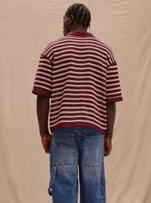 Musero 针织条纹超大Polo衫 春夏 暑假 沙滩装