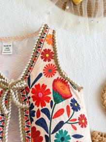 Travachic KIDS Babygirl Summer Cute & Versatile Floral Pattern Vest Top - Multicolor - View 8