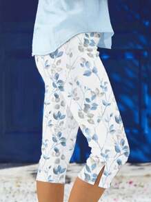 EMERY ROSE K9408 Split Knee-Length Pants, Fashionable And Suitable For Summer
