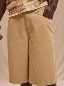Musero Washed Extreme Longline Denim Jorts For Spring Summer Streetstyle Easter Vacation