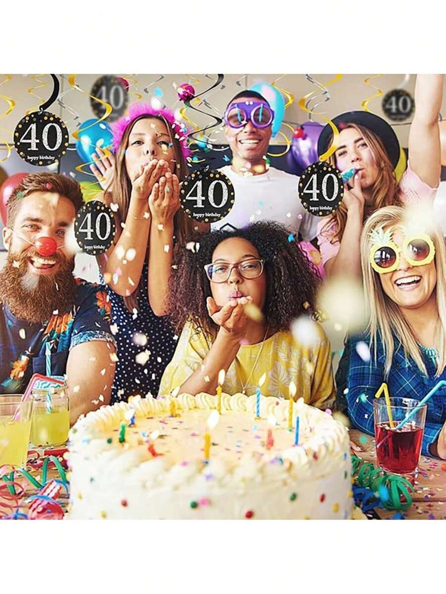 Decoraciones de banderines y banderines para fiestas para crear ambiente - Multicolor - Ver 1