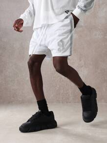 Shorts de baloncesto deportivos de malla, con cordón, transpirables, para verano, gimnasio, entrenamiento, ejercicio, fitness, ropa deportiva, correr, actividad física, con material de jersey que absorbe la humedad - Multicolor - Ver 1