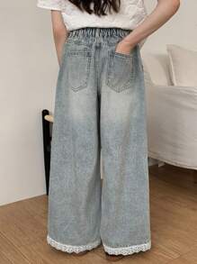 Dazy Kids Tween Girl Tween Girls Denim Jeans,Back To School Clothes - Light Wash - View 5