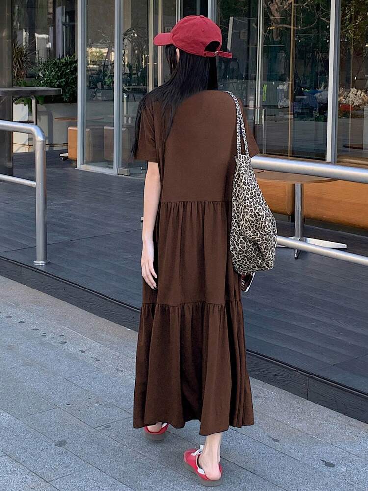 Women's Printed Mid-Length T-Shirt Dress, Spring/Summer