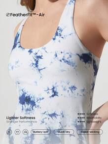 GLOWMODE FeatherFit™-Air Peekaboo 日常内置短裤口袋防滑连衣裙轻度支撑低冲击瑜伽工作室春季连衣裙夏季速干吸湿排汗 - 彩色 - 查看 7