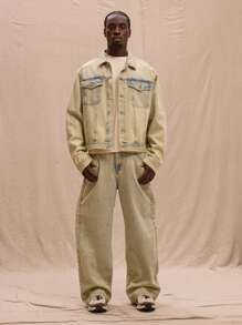 Musero 酸洗宽松牛仔裤仅限春夏街头风格复活节假期