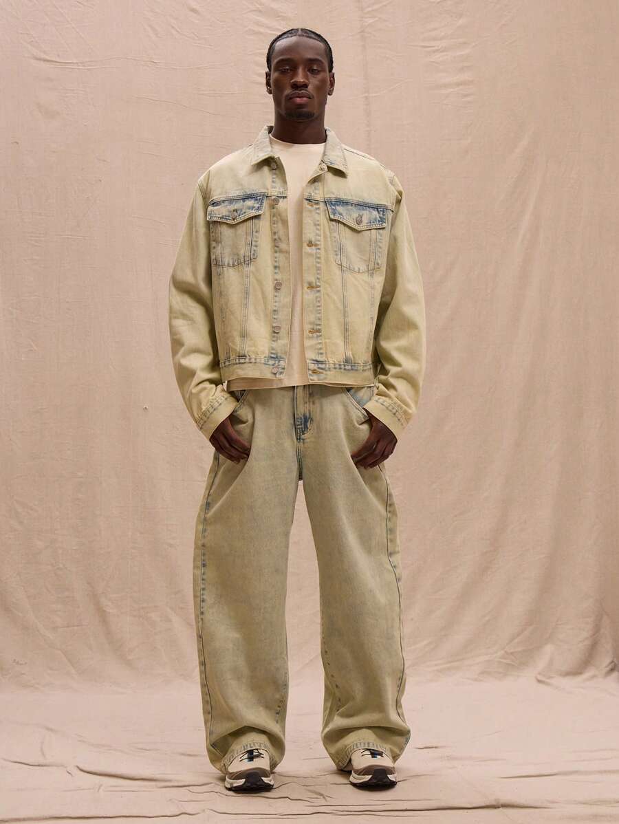 Musero 酸洗宽松牛仔裤仅限春夏街头风格复活节假期