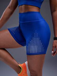 POWERISTA Powerista Pantalones cortos deportivos de unicolor para mujer, aptos para llevar en verano