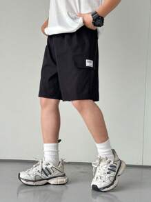 SHEIN 3 Pc Tween Boy Loose Casual Woven Net Color Casual Simple Basic Versatile Solid Color Sports Workwear Shorts Multi-Color Multi Piece Set, Buy One And Get Two Free, Get Three Suitable For Spring And Summer Seasons, School, Campus, College